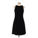 Isaac Mizrahi for Target Casual Dress - A-Line Crew Neck Sleeveless: Black Print Dresses - Women's Size 6