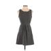 Gap Casual Dress - A-Line Scoop Neck Sleeveless: Gray Print Dresses - Women's Size X-Small