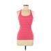 Nike Active Tank Top: Pink Color Block Activewear - Women's Size Medium