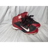 Nike Shoes | Nike Huarache Keystone Mid Red Black Baseball Cleats Youth Size 13c | Color: Black/Red | Size: 13b