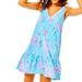 Lilly Pulitzer Dresses | Euc Lilly Pulitzer Camilla Dress Blue Ibiza Now You See Me By Lilly Pulitzer | Color: Blue/Red/Tan | Size: M