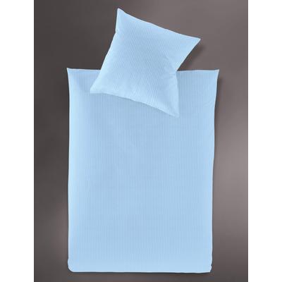 Bettwäsche IRISETTE "Lumen 8129", blau (meer), B/L: 155cm x 200cm, , Interlock-Jersey, B/L: 80cm x 80cm, Interlock-Jersey, Obermaterial: 100% Baumwolle, Bettwäsche, hochwertig und traumhaft weich