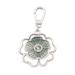 Coach Bags | Coach Organic Tea Rose Charm Pendant Crystal Enamel Silver Tone | Color: Silver | Size: Os