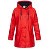 Regenjacke DEPROC ACTIVE "Friesennerz HALIFAX UMBRELLA", Damen, Gr. 50 (XL), rot, Obermaterial: 100% Polyurethan; Futter: 100% Polyester, casual, figurumspielend, Langarm gerader Abschluss mit Druckknopf, Jacken, auch in Großen Größen erhältlich