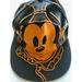 Disney Accessories | Disney Parks Dj Mickey Mouse Hat Adult Gray Orange Ball Cap Mickey Headphones | Color: Black/Orange | Size: Os