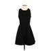 Gap Casual Dress - A-Line: Black Solid Dresses - Women's Size 4