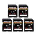 Gigastone A2 V30 32GB SDHC Memory Card Pack of 5 Cards, 4K Extreme Camera, 100MB/s Speed, Compatible with Canon Nikon Sony Panasonic U3 UHS-I C10 Camera for 4K UHD Video, with 5 Mini Cases