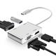 Type C to HDMI Adapter,Weton USB C 3.1 to HDMI VGA DVI USB 3.0 Multi Video HUB Converter,Plug and Play,Multi Monitors Adapter for MacBook