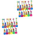 EXCEART Wood Animal Figurine Kid Toys Toy Building Blocks 30 Pcs Wooden Giraffe Swing Child Children Toys Children's Toys Kid Toy Swing Finger Puppet