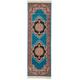 Orientteppich MORGENLAND "Orientteppich - Abram rechteckig" Teppiche Gr. B/L: 100 cm x 400 cm, 9 mm, 4 m², 1 St., blau Orientalische Muster