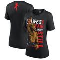 Women's Black Roman Reigns Life's Not Fair T-Shirt