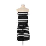 White House Black Market Casual Dress: Black Stripes Dresses - Women's Size X-Small