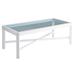 Lexington Ocean Breeze Promenade Rectangular Cocktail Outdoor Table Glass/Metal in Blue/Brown | 19 H x 54 W x 26 D in | Wayfair 3460-947