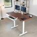 Vivo Height Adjustable Standing Desk Wood/Metal in Brown/Gray | 70.9 W x 29.5 D in | Wayfair DESK-KIT-1W7D-A1