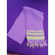 Purple With Green Stripes Scarf