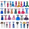 Poupée Barbie & BJD pour fille 54 pièces/ensemble accessoires 34 vêtements 10 chaussures 10