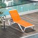 Ivy Bronx Colerain Outdoor Metal Chaise Lounge w/ Adjustable Positions Plastic/Metal in Orange | Wayfair D9223B5B244A4B4E81F8C8C5AB431D54