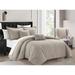 Chic Home Ansel 5 Piece Cotton Blend Jacquard Shell With Interlaced Geometric Pattern Comforter Set