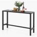 Costway Outdoor Metal Bar Table 55'' Patio Rectangular Counter Height - L Size: 55'' x 16'' x 37.5'' (L x W x H)