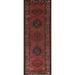 Ardebil Persian Vintage Runner Rug Geometric Hand-Knotted Wool Carpet - 3'6"x 11'1"