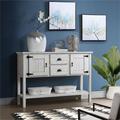 August Grove® 48" Console Table w/ 2 Drawers & Cabinets & Bottom Shelf, entryway table, hallway table in White | Wayfair