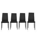 Latitude Run® Caseyville Modern Leather Dining Chair Set Of 4 Modern Kitchen Chair w/ Metal Leg For Kitchen Island Counter | Wayfair