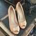 Coach Shoes | Coach Shoes Women’s Peep Toe Pump Size 7.5 Euc | Color: Cream | Size: 7.5