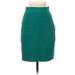 INC International Concepts Casual Skirt: Green Solid Bottoms - Women's Size X-Small