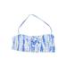 MICHAEL Michael Kors Swimsuit Top Blue Print Halter Swimwear - Women's Size Large