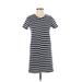Everlane Casual Dress - Shift: Blue Stripes Dresses - Women's Size X-Small