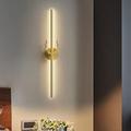 Wall lamp,LED Aluminium Up Down Wall Light, Indoor Long Strip IP67 Waterproof Wall Lamp, Modern Living Room TV Bedroom Bedside Background Wall Nordic Lamps,Gold a,100CM