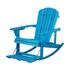 Longshore Tides Artiana Solid Wood Rocking Adirondack Chair w/ Table Wood in Green/Blue/Brown | 27.75 H x 35 W x 35.5 D in | Wayfair