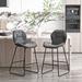 17 Stories 25.6" Counter Stool Upholstered/Leather/Metal/Faux leather in Gray | 36 H x 18.5 W x 19 D in | Wayfair 1DDD75D5C28E47AABFB9ED1B76D903D3