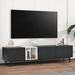 Latitude Run® Anfaniola 76.8" Media Console Wood in Black | 18.9 H x 76.8 W x 15 D in | Wayfair EB1A18069D7842E292CECA40A555836D