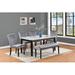 Red Barrel Studio® Farida Marble Faux Modern Wood & Veneers Rectangular Dining Room Set in Gray | Wayfair A5B8D8F0191E45C48448195F641D3549