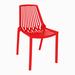 Wrought Studio™ Dilmon Windsor Back Stacking Side Chair Plastic/Acrylic in Red | 30.7 H x 18.1 W x 22.45 D in | Wayfair