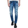 Straight-Jeans RUSTY NEAL "YOKOTE", Herren, Gr. 32, US-Größen, blau, 98% Baumwolle, 2% Elasthan, mehrfarbig, casual, Jeans, mit farblich abgesetzten Details