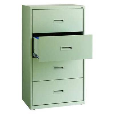 HIRSH 19440 30" W 4 Drawer Lateral File Cabinet, Light Gray, Letter