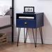 Modern Mid Century 1-Drawer Hairpin Nightstands, Brown/Blue/Green/Yellow, Four Options