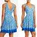 Athleta Dresses | Athleta Blue Print Reef Tank Dress Xs | Color: Blue/White | Size: Xs