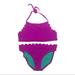 Jessica Simpson Swim | Jessica Simpson Girls Size 12 Or 14 Bikini 2 Pc Swimwear Purple Scalloped Halter | Color: Purple | Size: Various