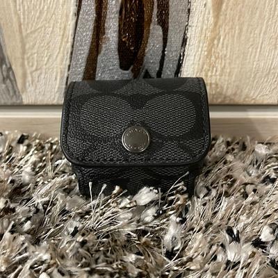 Coach Cell Phones & Accessories | Coach Large Wireless Airpods Pro Case In Signature Canvas New! | Color: Black | Size: Os