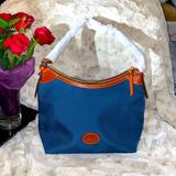 Dooney & Bourke Bags | Dooney And Burke Large Erika Tote | Color: Blue/Orange | Size: Os