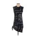 Pam & Gela Casual Dress - Bodycon Crew Neck Sleeveless: Black Dresses - Women's Size P