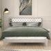 Wade Logan® Allyannah Queen Platform Bed w/ Laser Cut Acrylic Mirror Headboard Wood in Gray | 40.2 H x 64.2 W x 85.3 D in | Wayfair