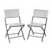 Latitude Run® Folding French Chairs in PE Rattan w/ Metal Frames for Indoor & Outdoor Use Wicker/Rattan in Black | Wayfair