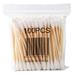 Wovilon 2.95 Q Tips Bamboo Cotton Swabs 100 Count Cotton Tipped Applicator Cleaning with Wood Handle for Oil Makeup Applicators Eyeshadow Brush and Remover Tool