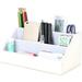 PEACNNG Stationery Storage Box Office Desk Organizer for Pen Pencil Mobile Phone Business Card Remote Control Case 5 Compartment Desktop Organizer