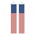National Flag Day Decoration Porch Sign Labor Day Hanging Banner Vertical The Stars and The Stripes American Flag for Front Door Yard Indoor Outdoor Decor Memorial Day Independence Day