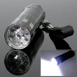 EDFRWWS Mini 9 LED Flashlight 3 AAA Battery Operated Pen Light Torch with Lanyard